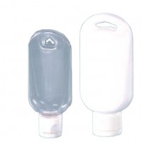 50ml empty PET Keychain Clear Plastic hang hand sanitizer wash bottle