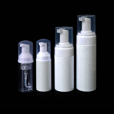 120ml 150ml 200ml Cosmetic Plastic Foam Cleanser Bottle Clear White Pet Plastic Foam Pump Bottle