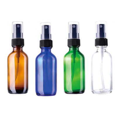 15ml 30ml  50ml 100ml Refillable Clear Brown Blue Glass Spray Bottle